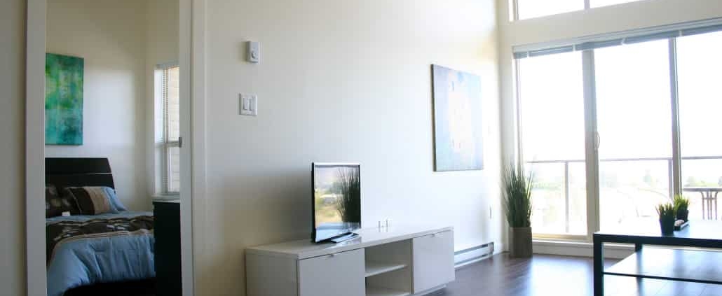 Living room and bedroom, Summit Viillage Kamloops