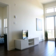 Two bedroom apartments for rent Kamloops Living room and bedroom, Summit Viillage Kamloops