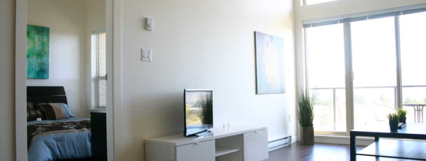 Living room and bedroom, Summit Viillage Kamloops