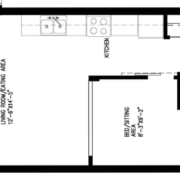 Summit Village Kamlooops studio apartment floor plan
