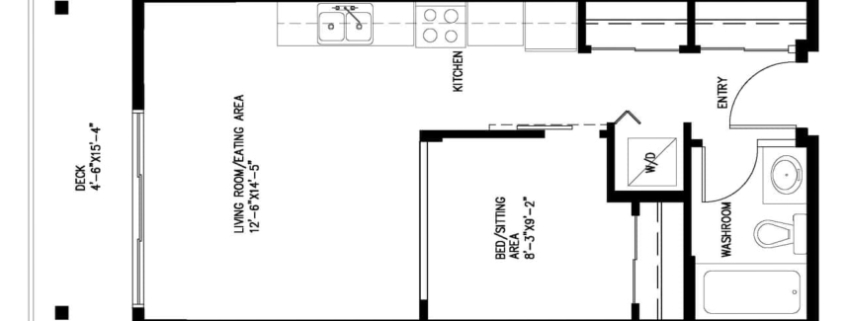Summit Village Kamlooops studio apartment floor plan